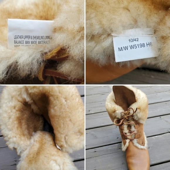 Born Nome Camel Honey Tan Suede Leather Shearling Rancher Eskimo Boho Boots 10 - Picture 8 of 9